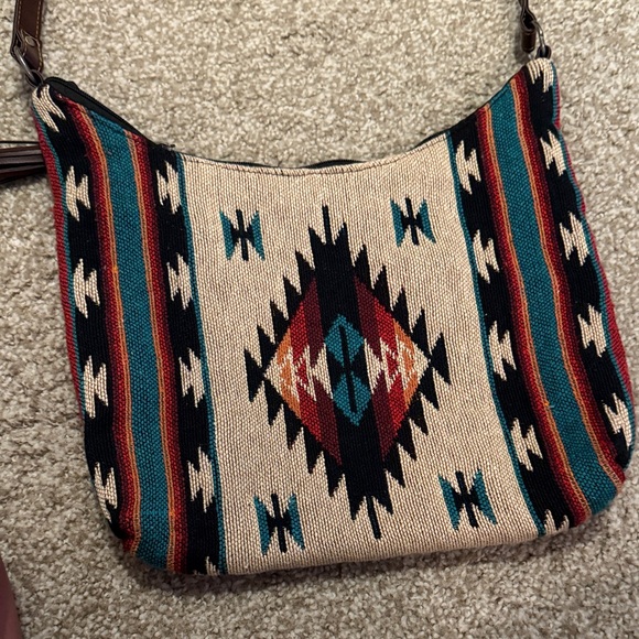 Southwestern Patterned Shoulder or Crossbody Bag - Picture 2 of 4